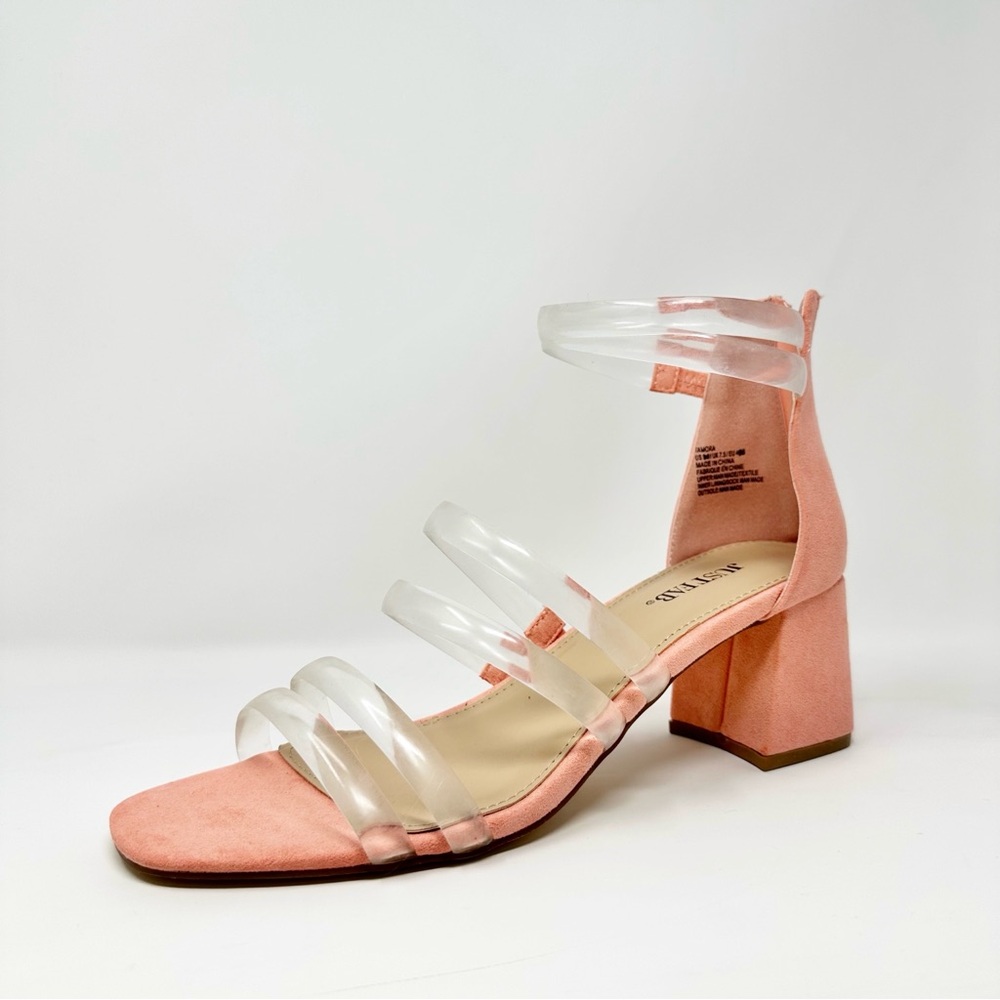 JustFab Salmon Women’s Size 9.5 Tamora Block Heels PLS READ DESCRIPTION